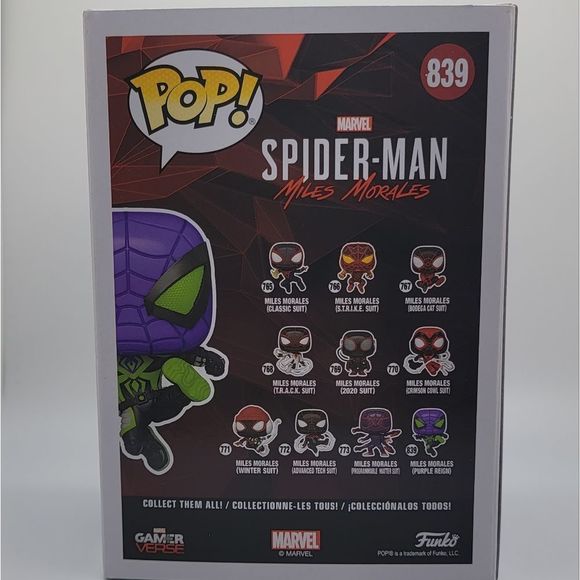 Spider-man Miles Morales Gamerverse Purple Reign Funko Pop 839 - Picture 5 of 6